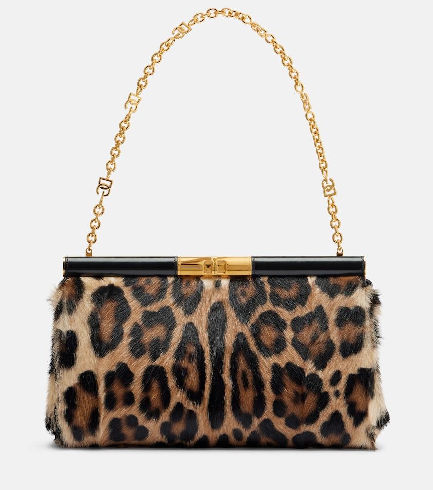 dolce & gabbana marlene large calf hair shoulder bag