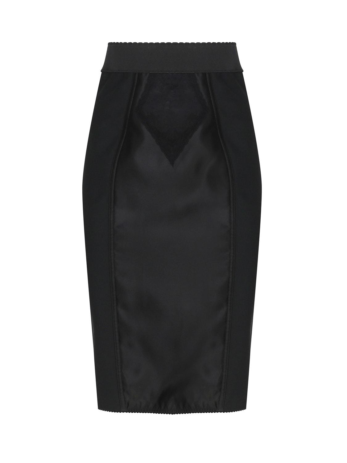 dolce & gabbana marquisette and satin corsetry skirt