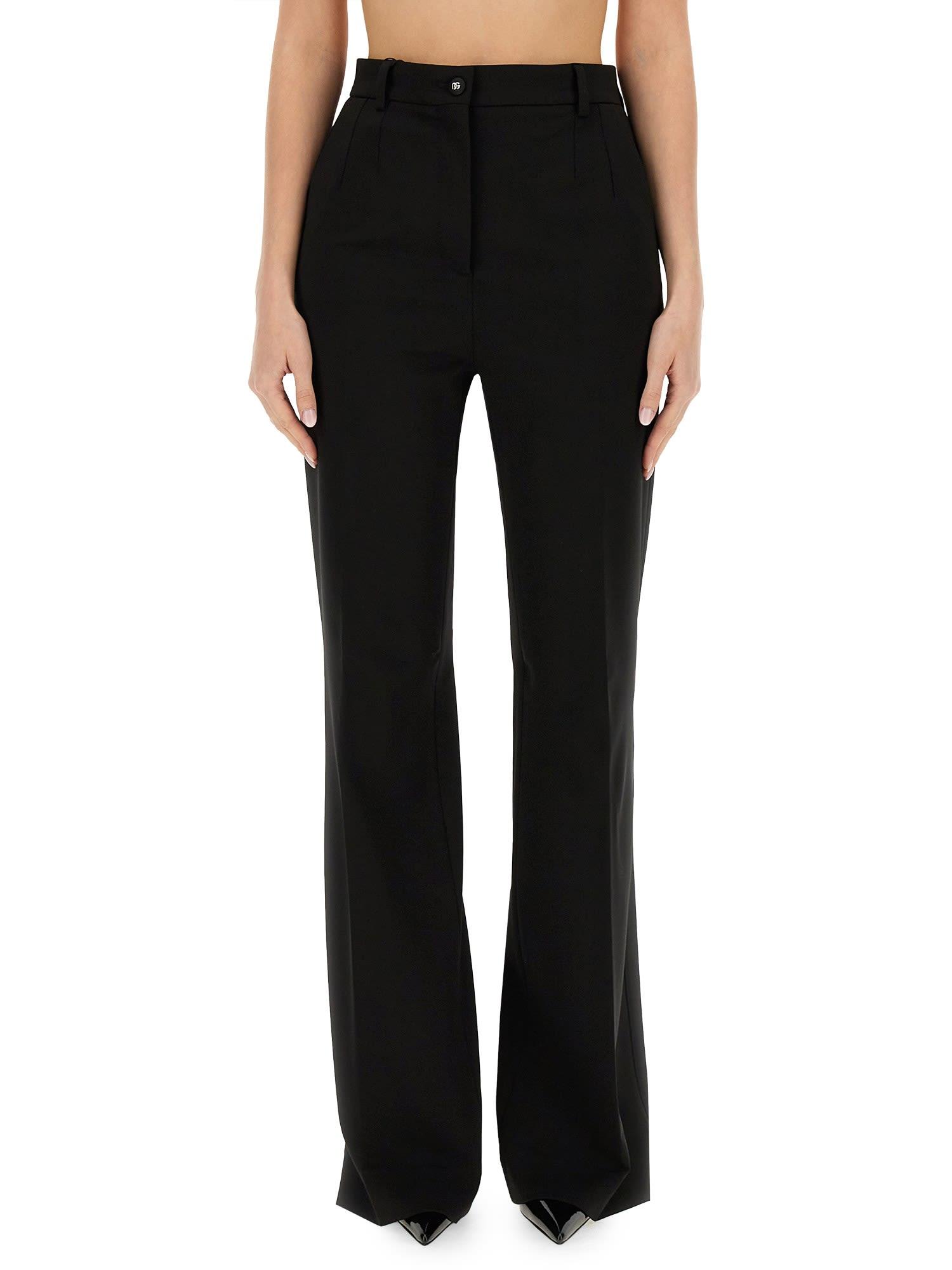 dolce & gabbana milano-stitch flared pants