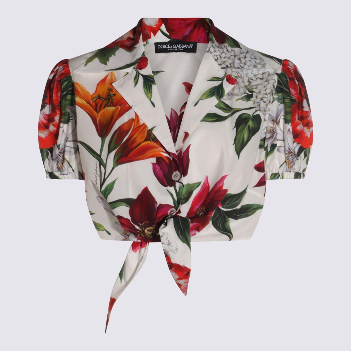 dolce & gabbana multicolor cotton shirt