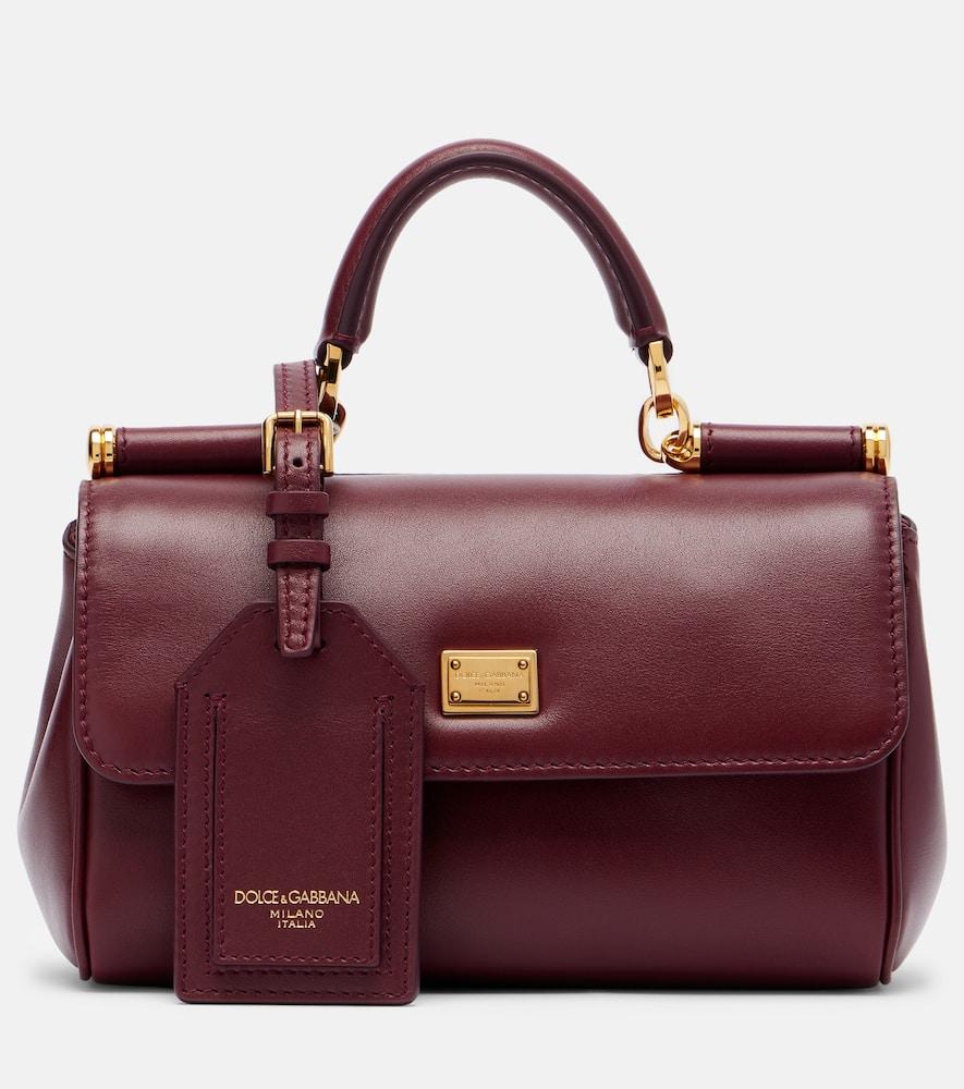 dolce & gabbana my sicily leather tote bag