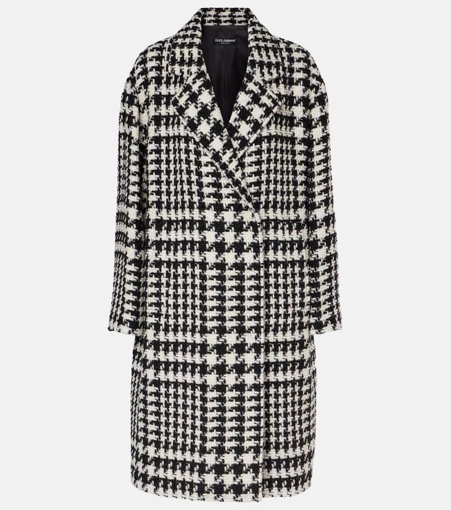 dolce & gabbana oversized houndstooth coat