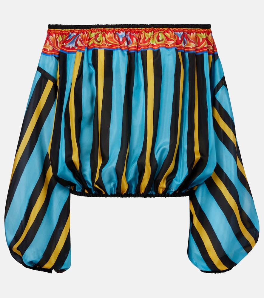 dolce & gabbana patterned silk top