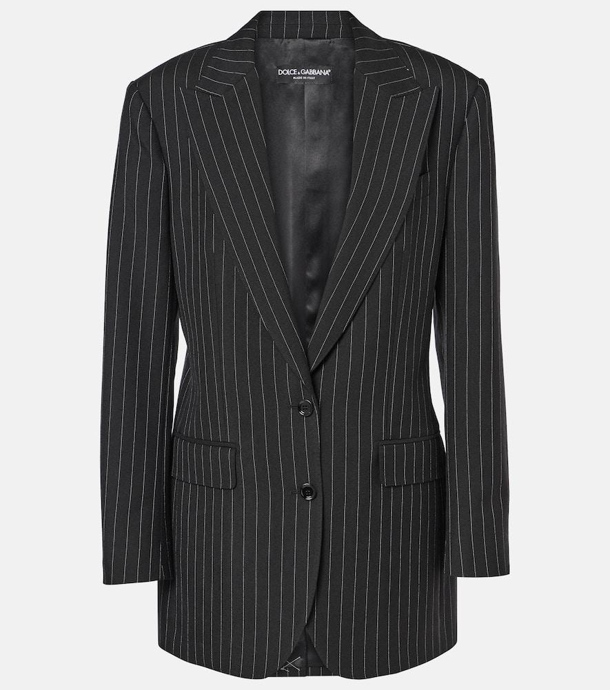dolce & gabbana pinstripe virgin wool blazer