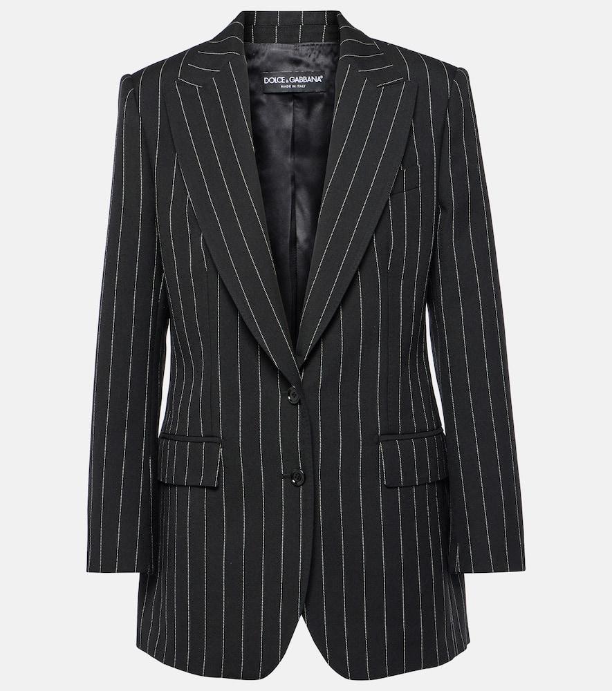 dolce & gabbana pinstripe virgin wool blazer