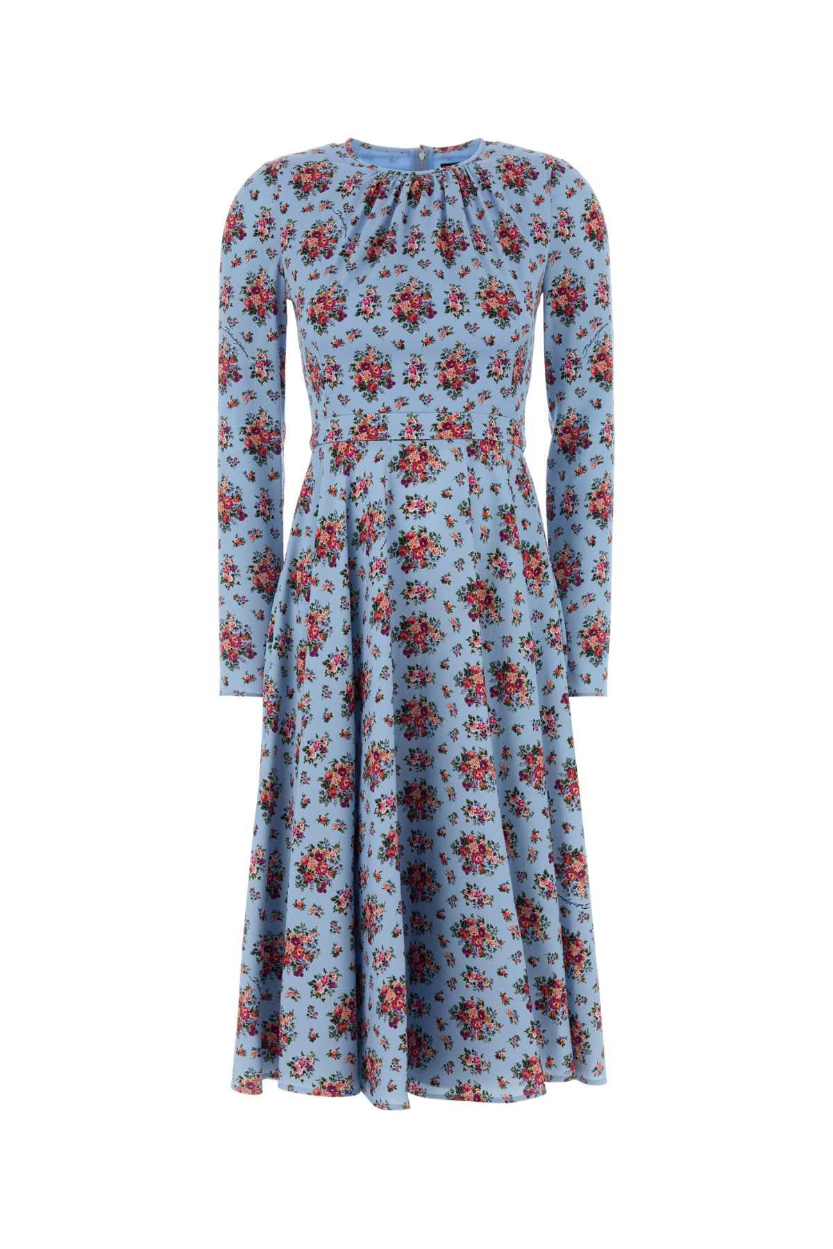 dolce & gabbana printed charmeuse dress