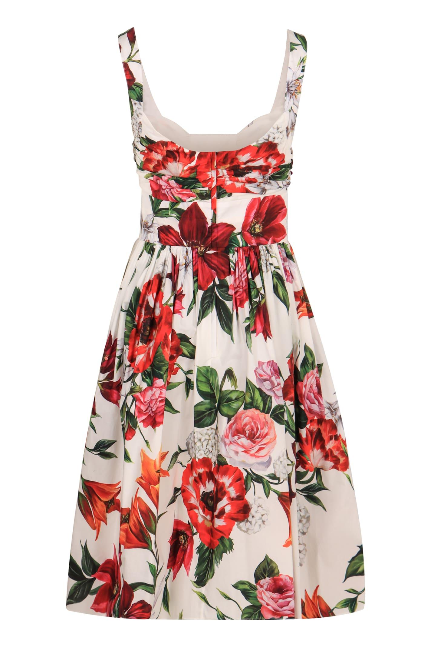dolce & gabbana printed cotton dress