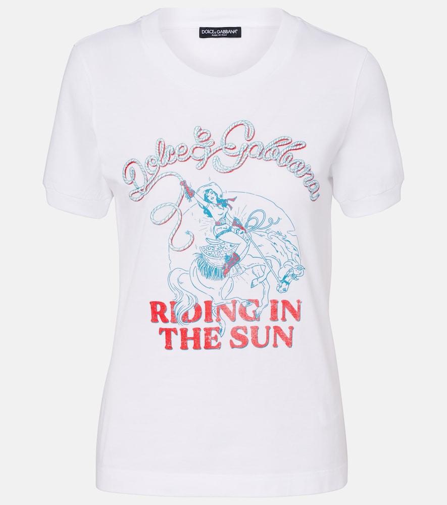 dolce & gabbana printed cotton jersey t