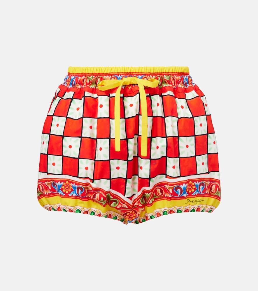 dolce & gabbana printed cotton shorts