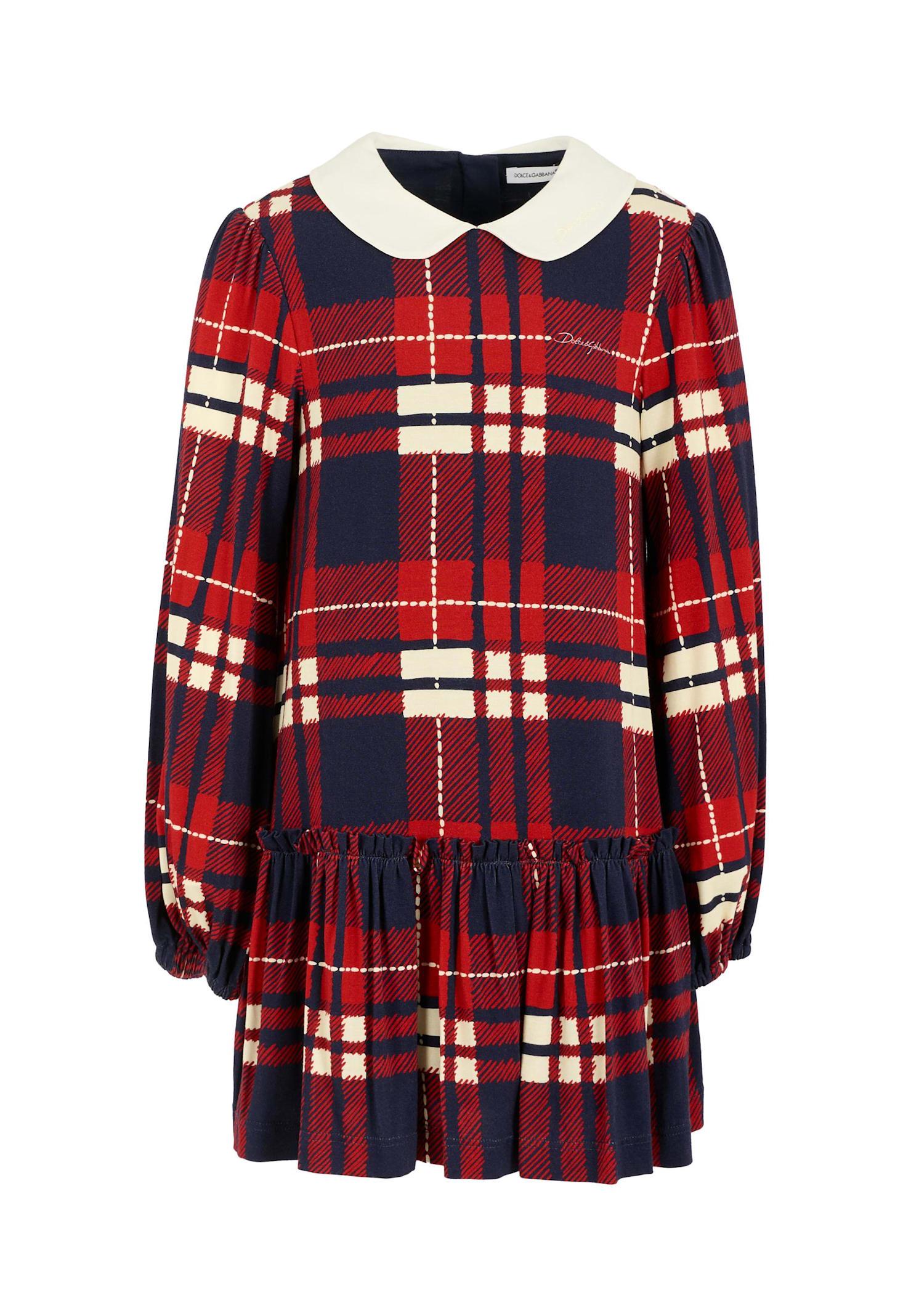 dolce & gabbana red dress for girl with logo