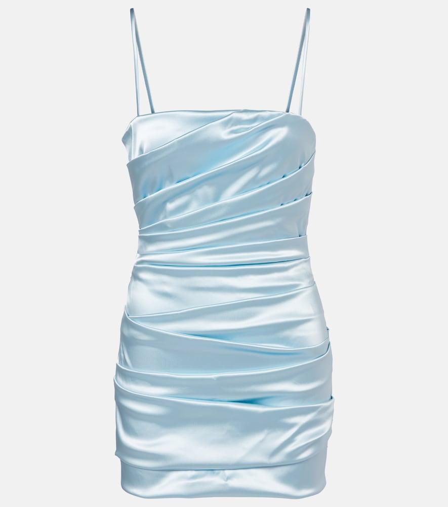 dolce & gabbana ruched satin minidress