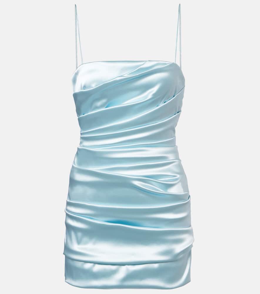 dolce & gabbana ruched satin minidress