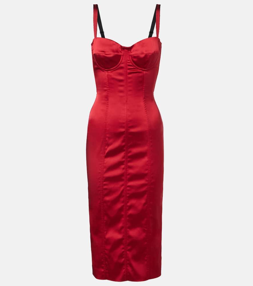 dolce & gabbana satin bustier dress