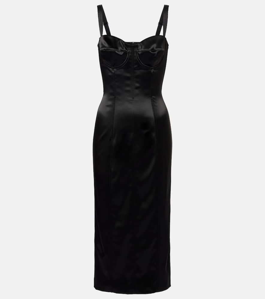 dolce & gabbana satin bustier dress