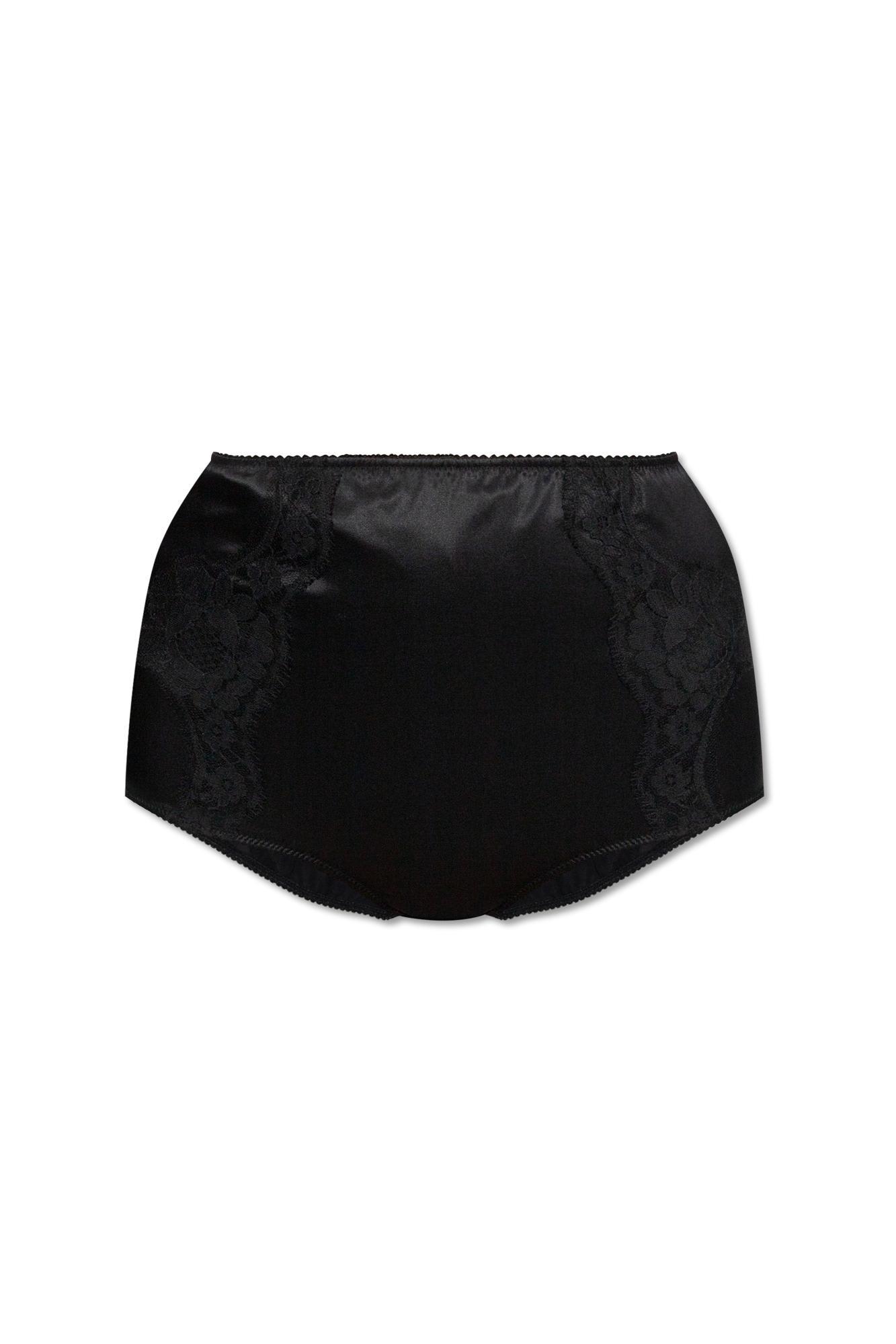 dolce & gabbana satin high-waisted briefs
