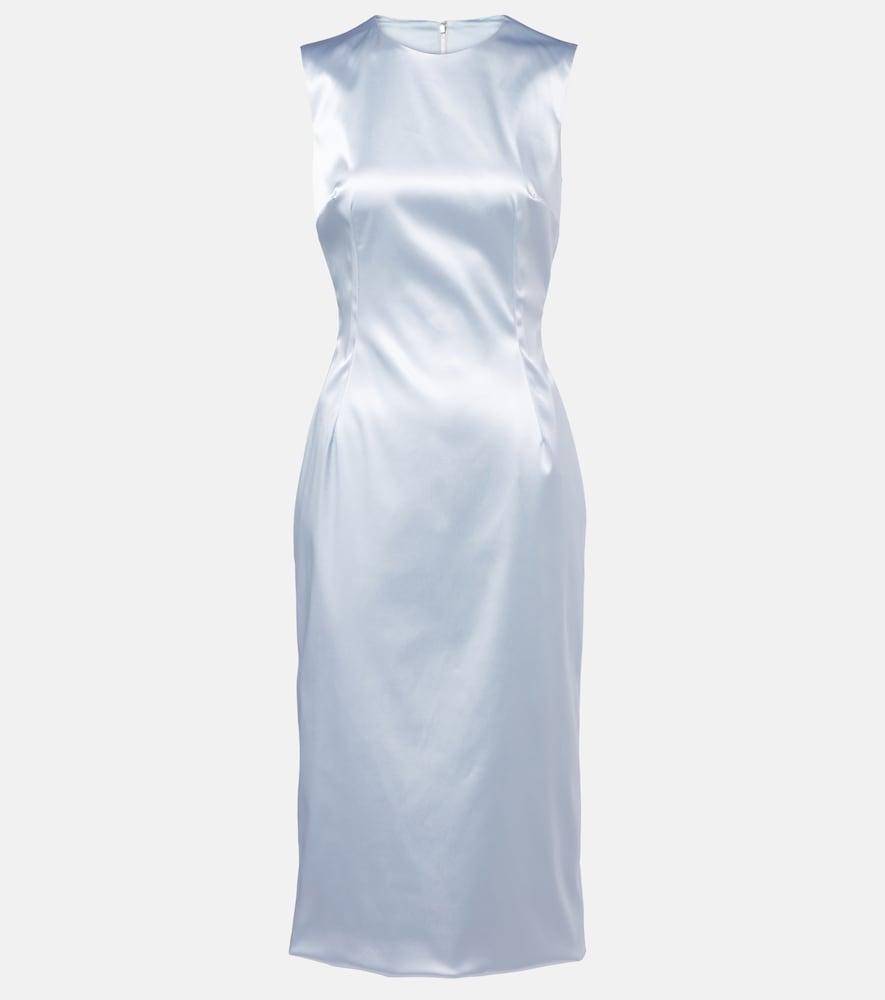 dolce & gabbana satin midi dress