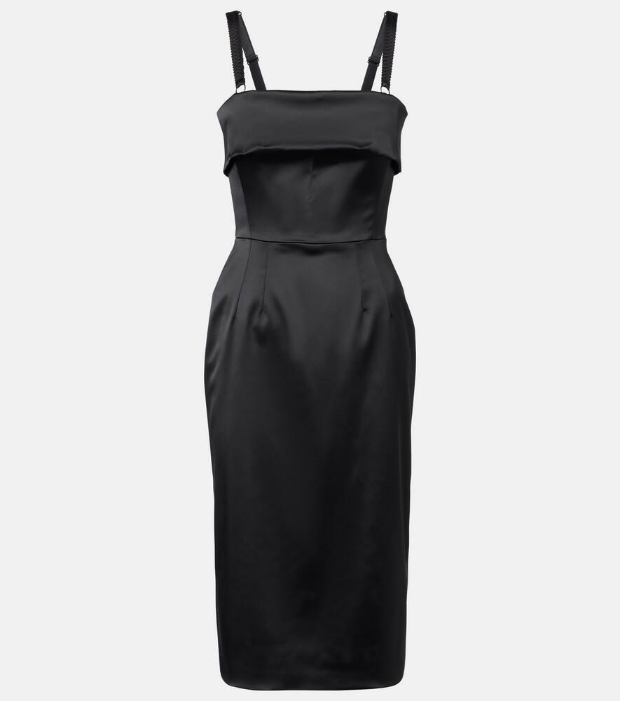 dolce & gabbana satin midi dress
