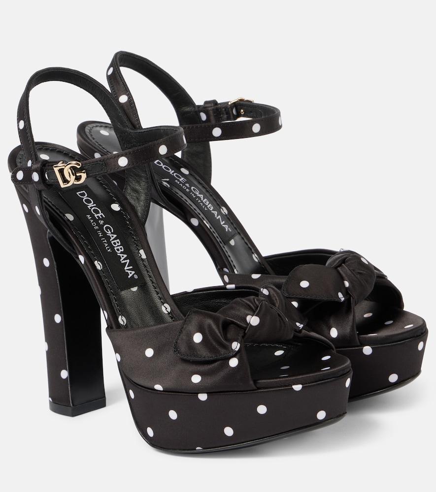 dolce & gabbana satin platform sandals