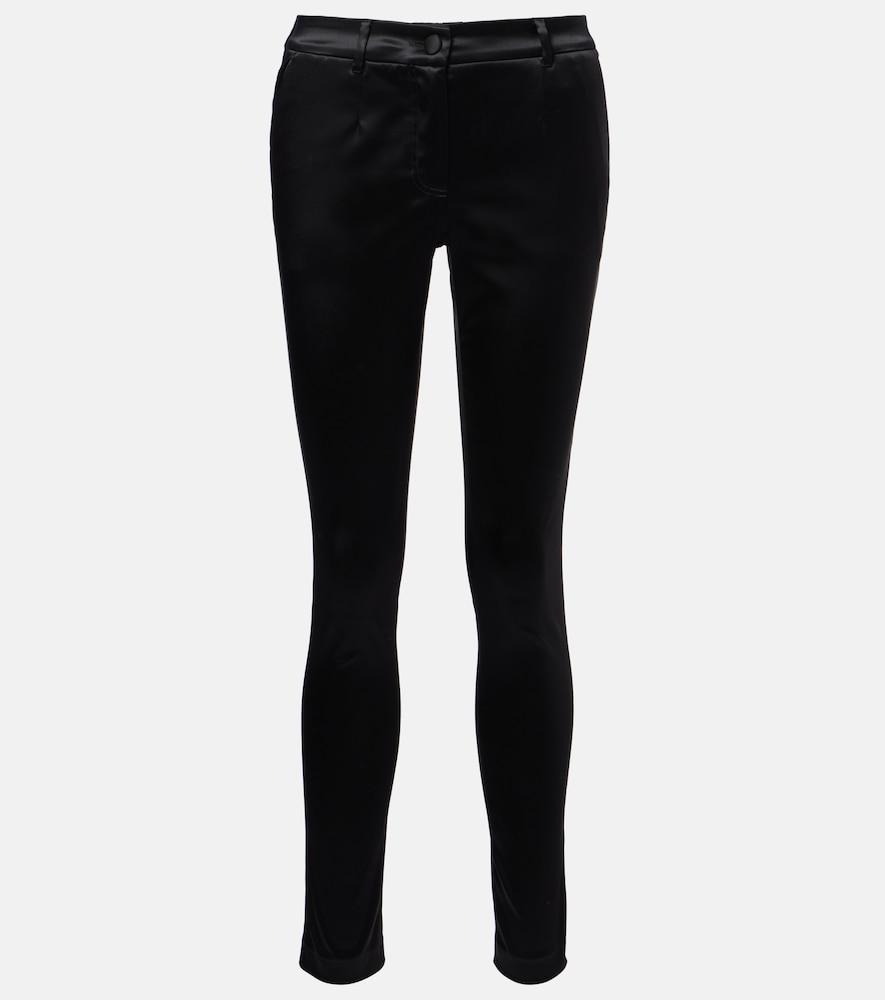 dolce & gabbana satin skinny pants