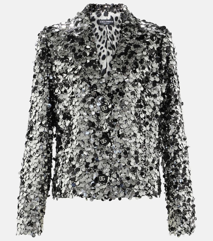 dolce & gabbana sequined blazer
