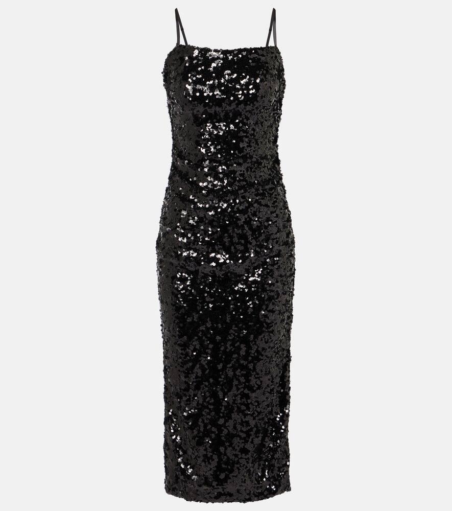 dolce & gabbana sequined midi dress