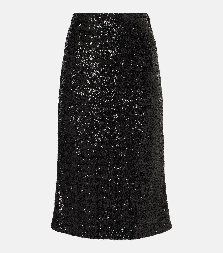 dolce & gabbana sequined midi skirt