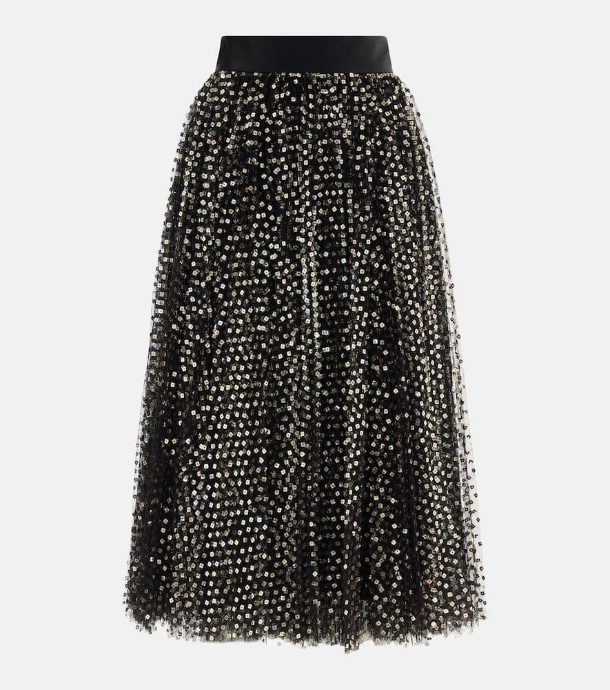 dolce & gabbana sequined midi skirt