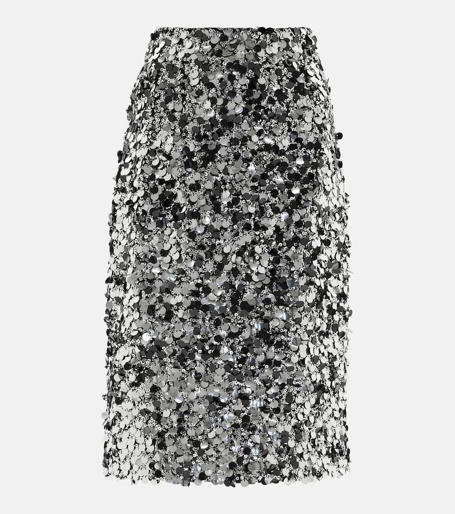 dolce & gabbana sequined pencil skirt