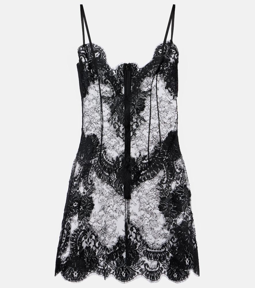 dolce & gabbana sheer lace minidress