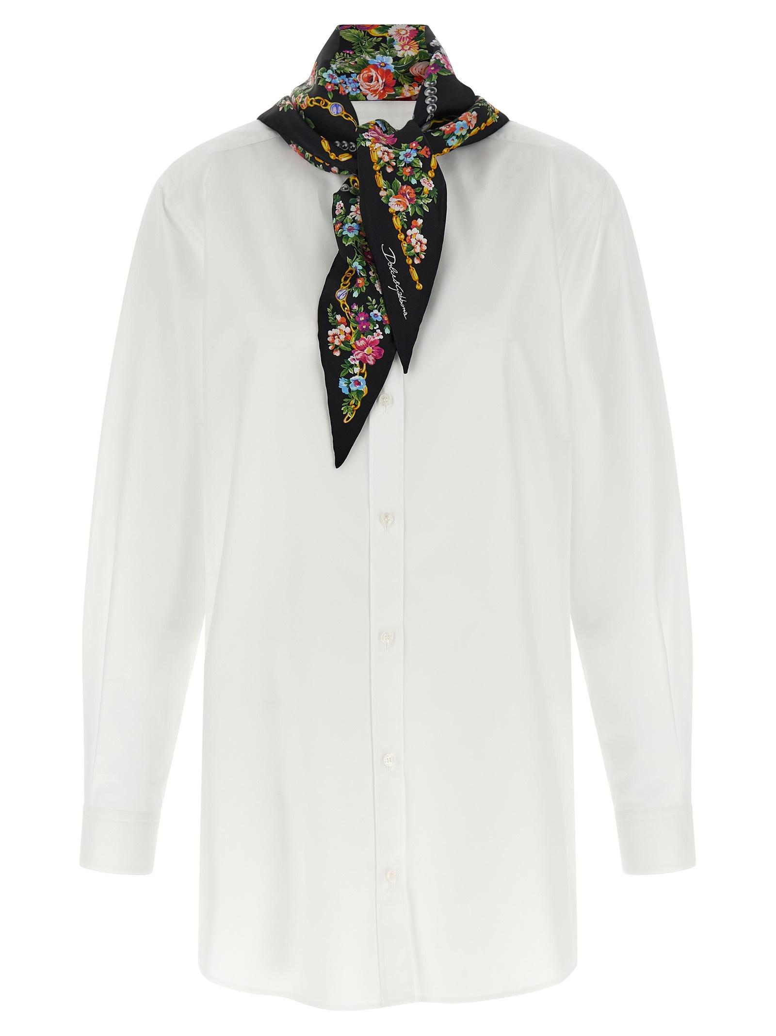 dolce & gabbana shirt with scarf