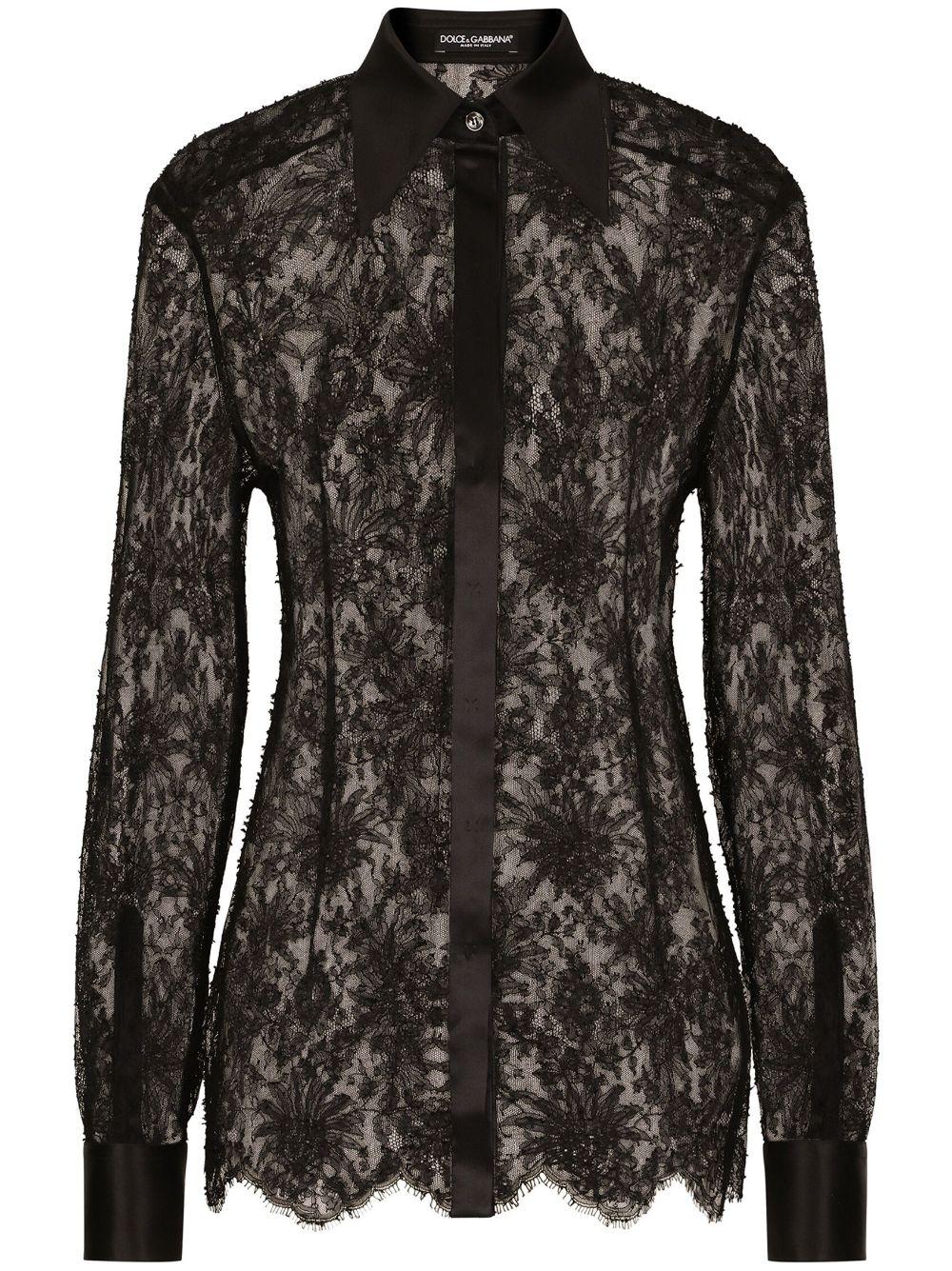 dolce & gabbana shirts black rayon - women