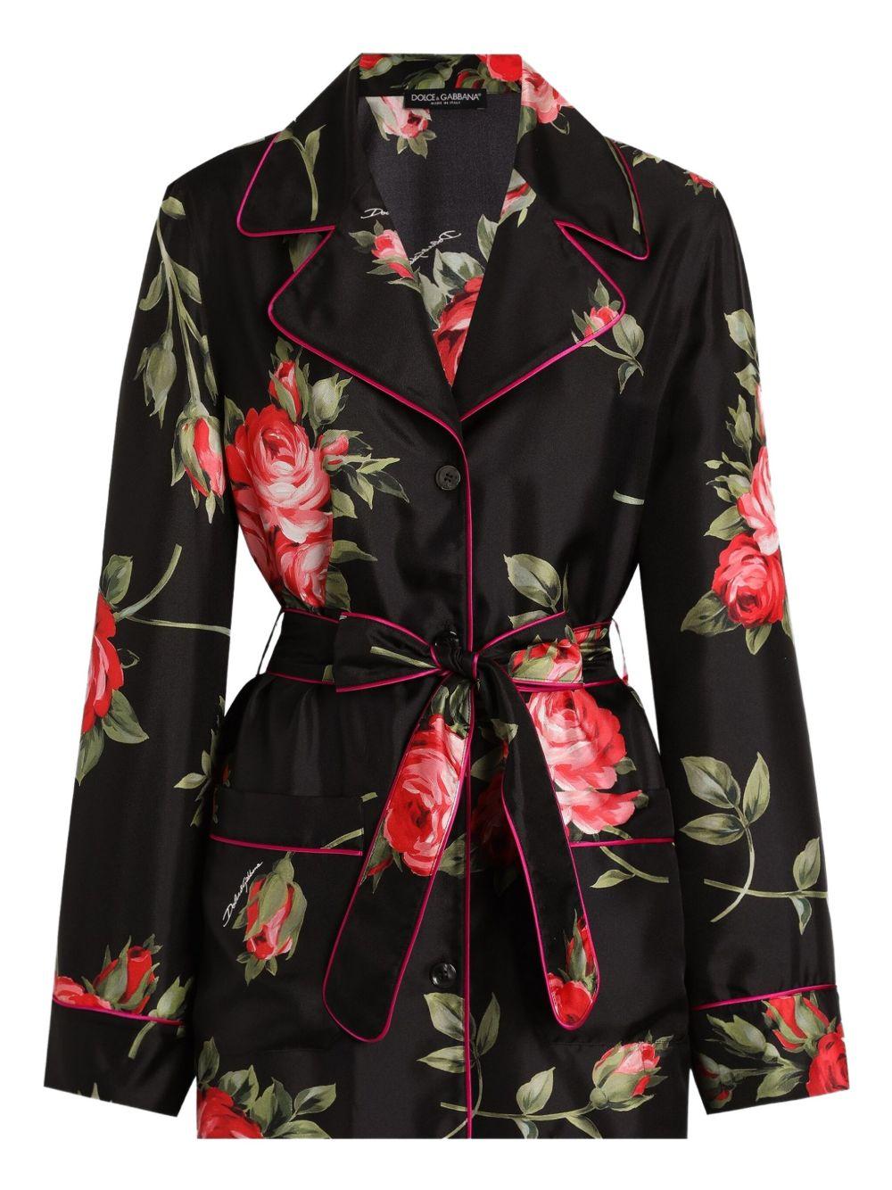 dolce & gabbana shirts black silk - women