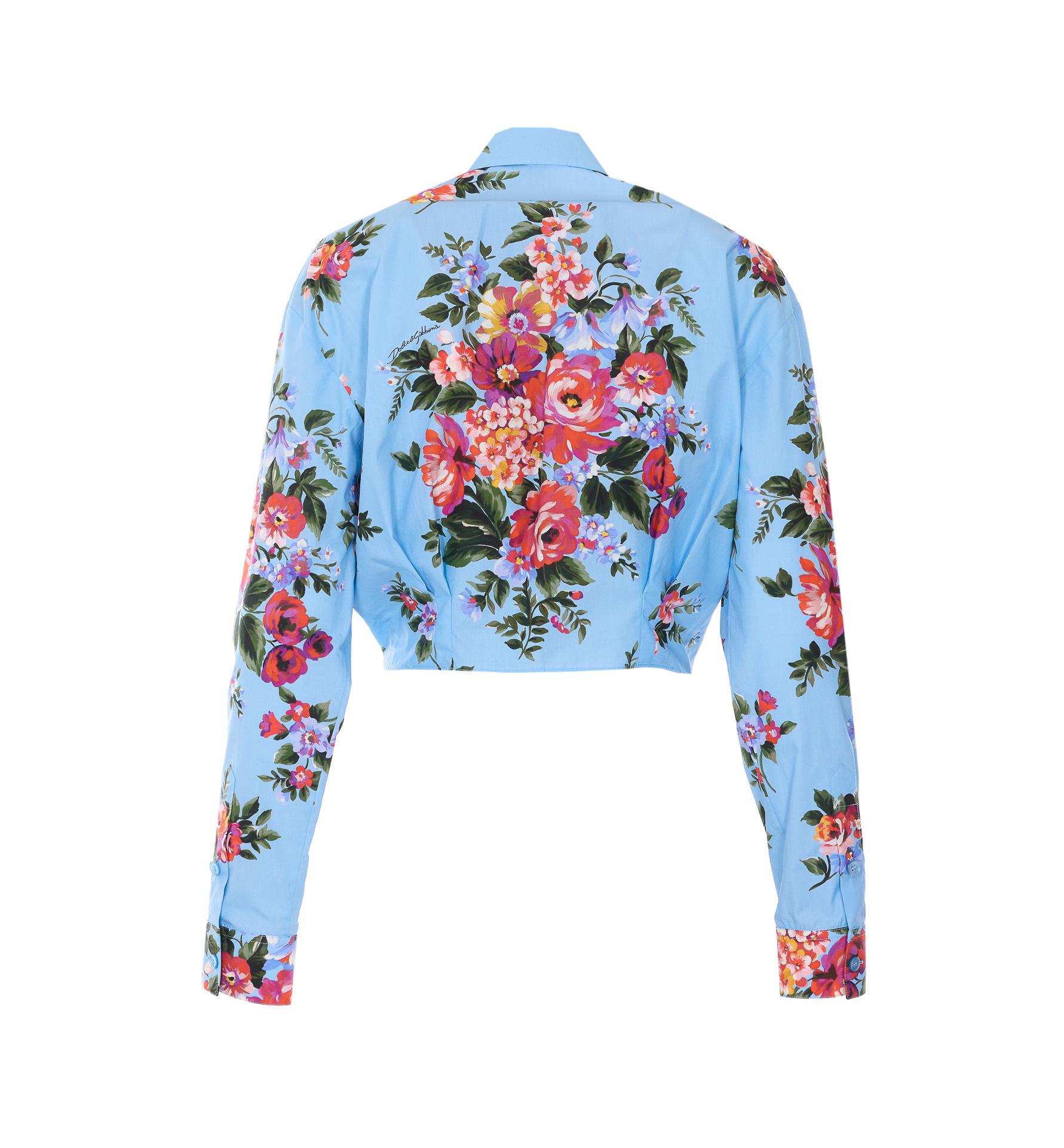 dolce & gabbana shirts blue cotton - women
