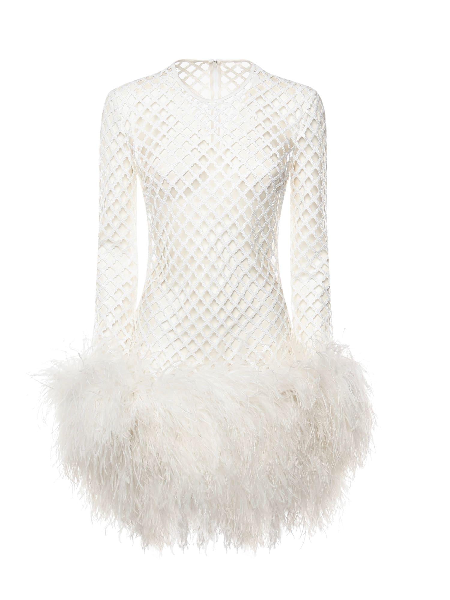 dolce & gabbana short mesh dress with sequins