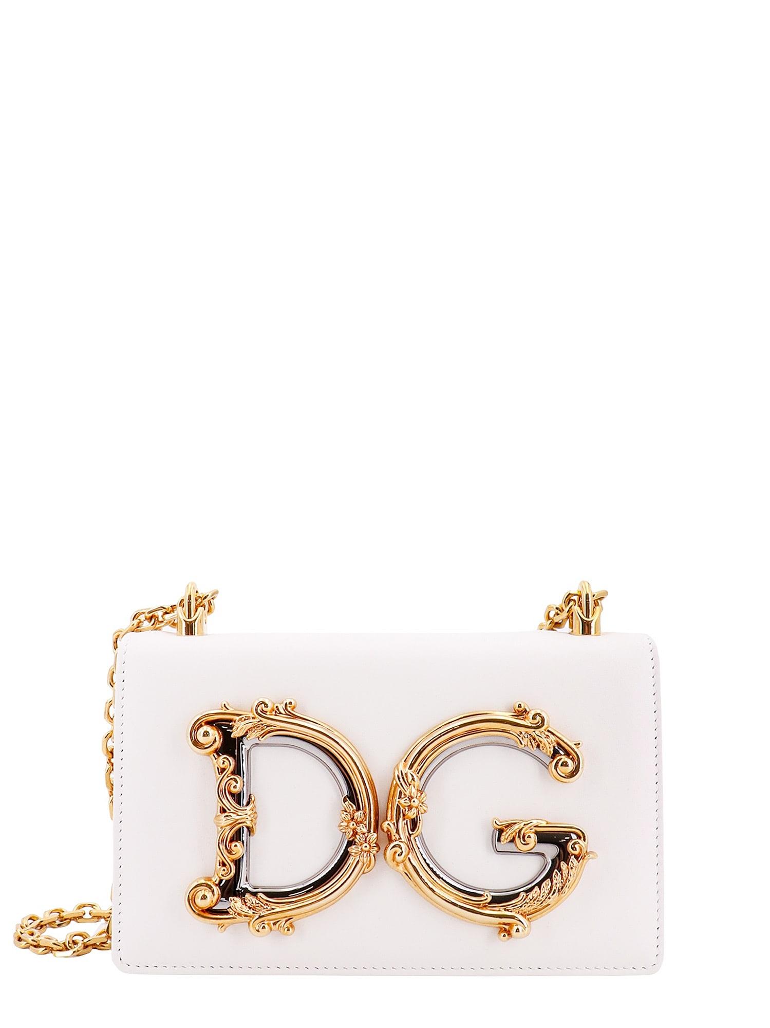 dolce & gabbana shoulder bag with logo plaque