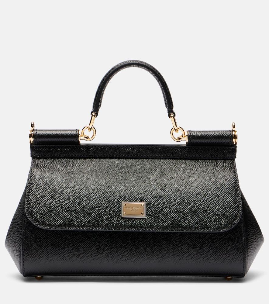 dolce & gabbana sicily ew small leather tote bag