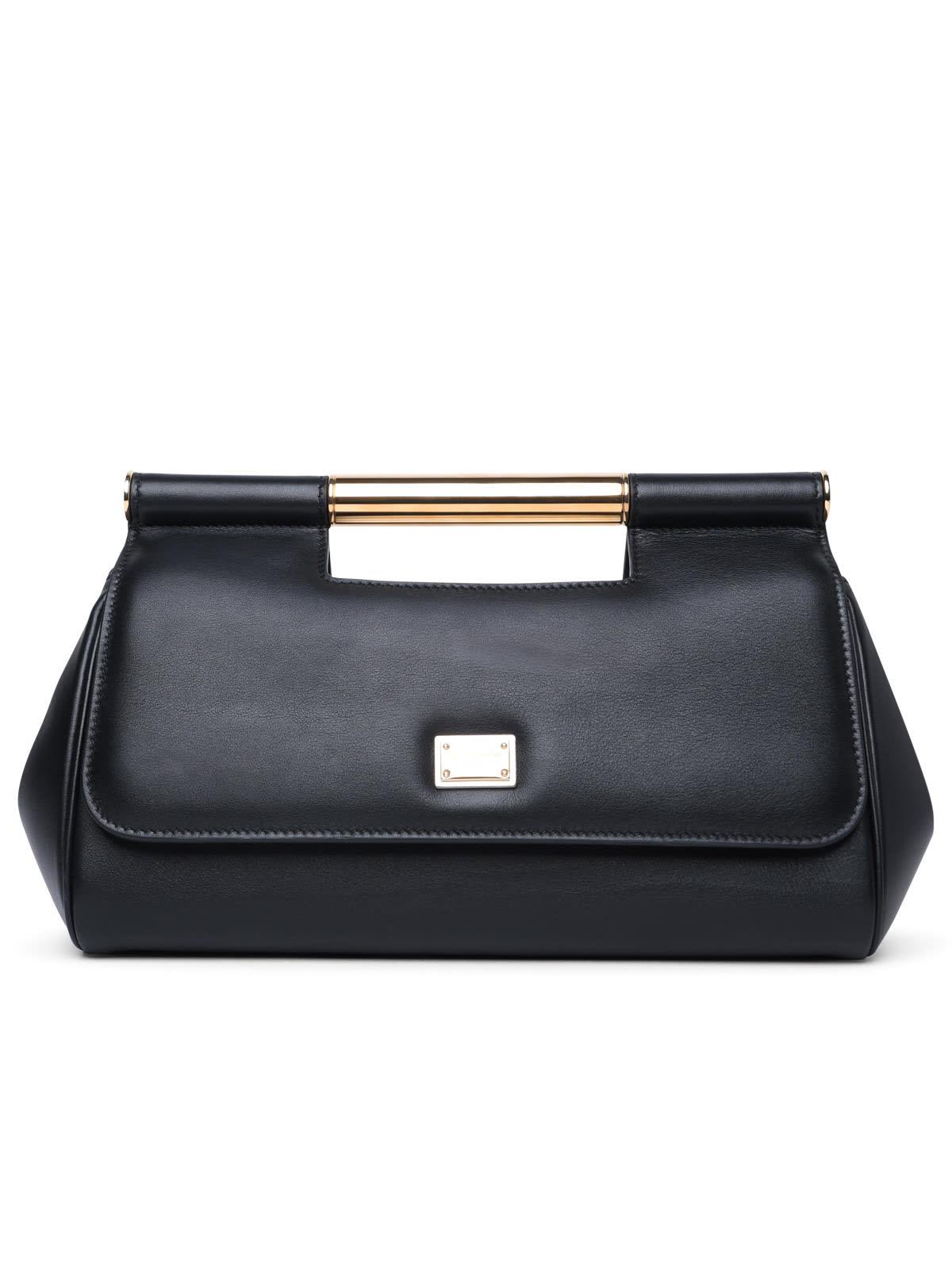 dolce & gabbana sicily leather clutch