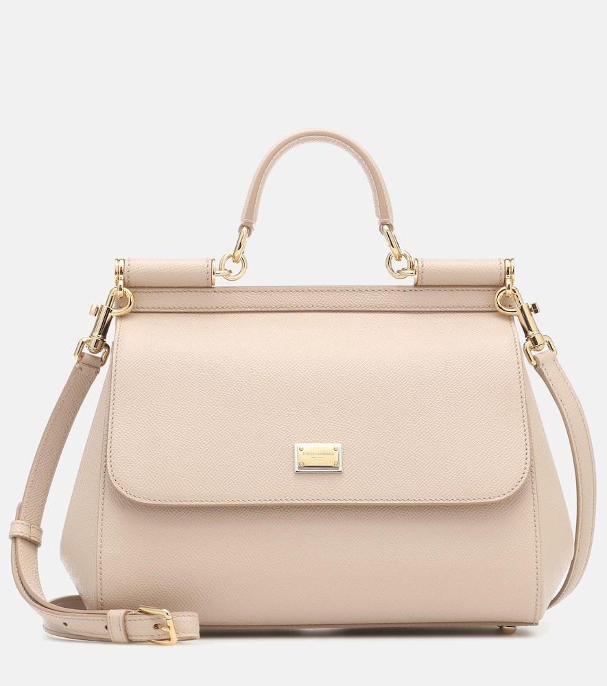 dolce & gabbana sicily medium leather shoulder bag