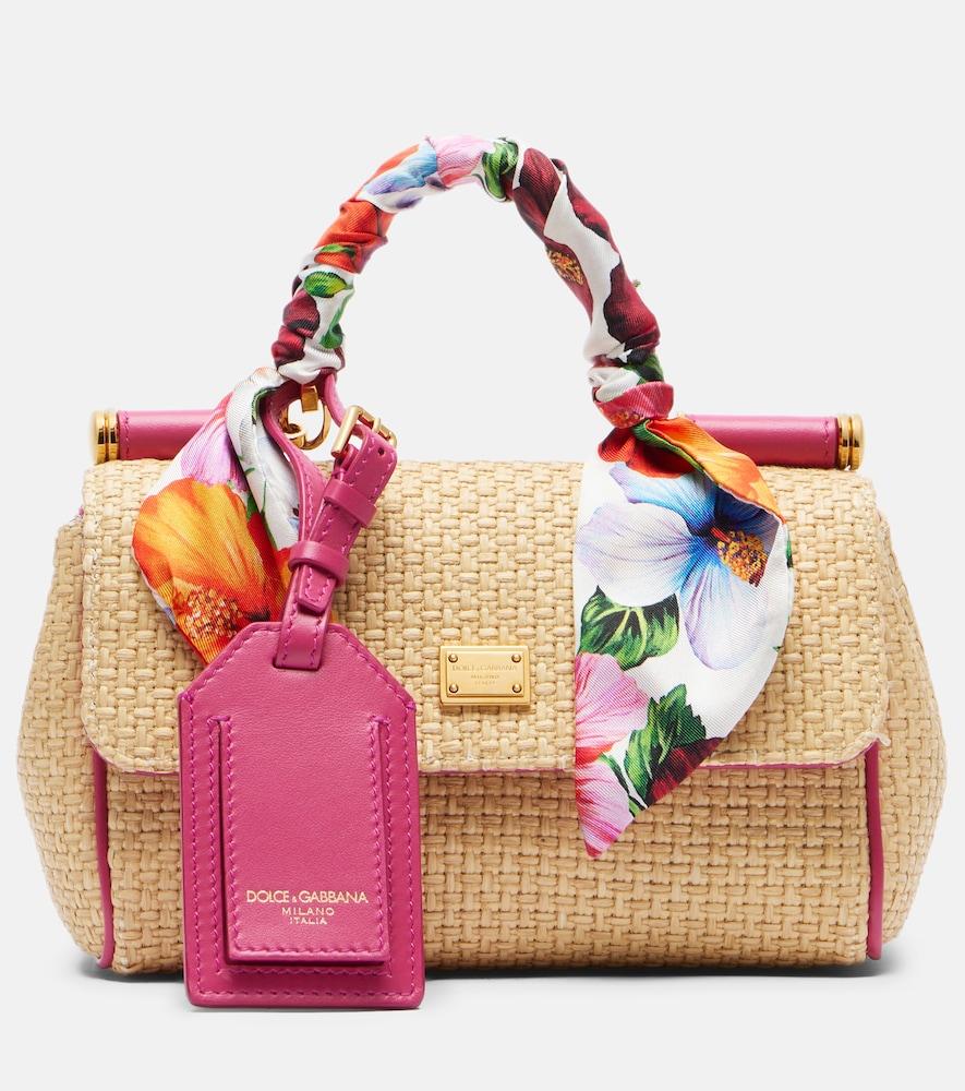 dolce & gabbana sicily small raffia