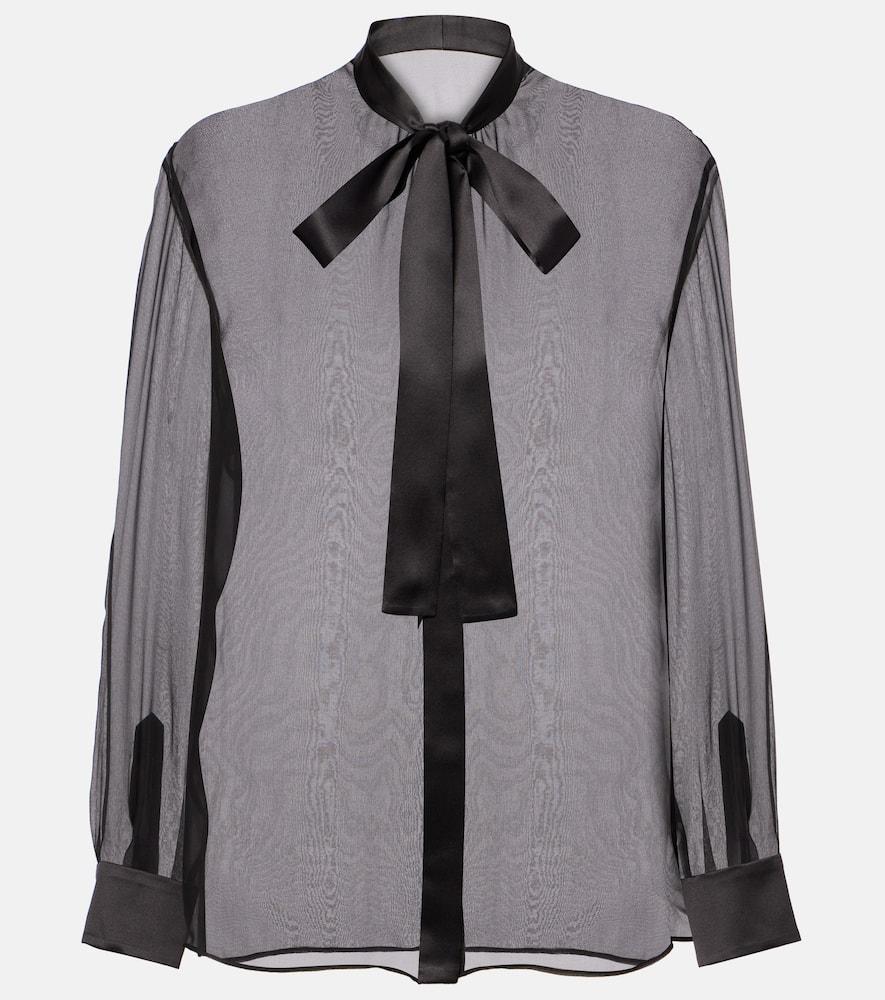 dolce & gabbana silk chiffon blouse