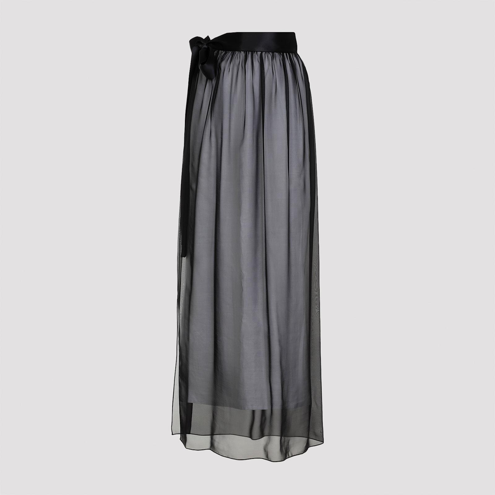 dolce & gabbana silk long skirt
