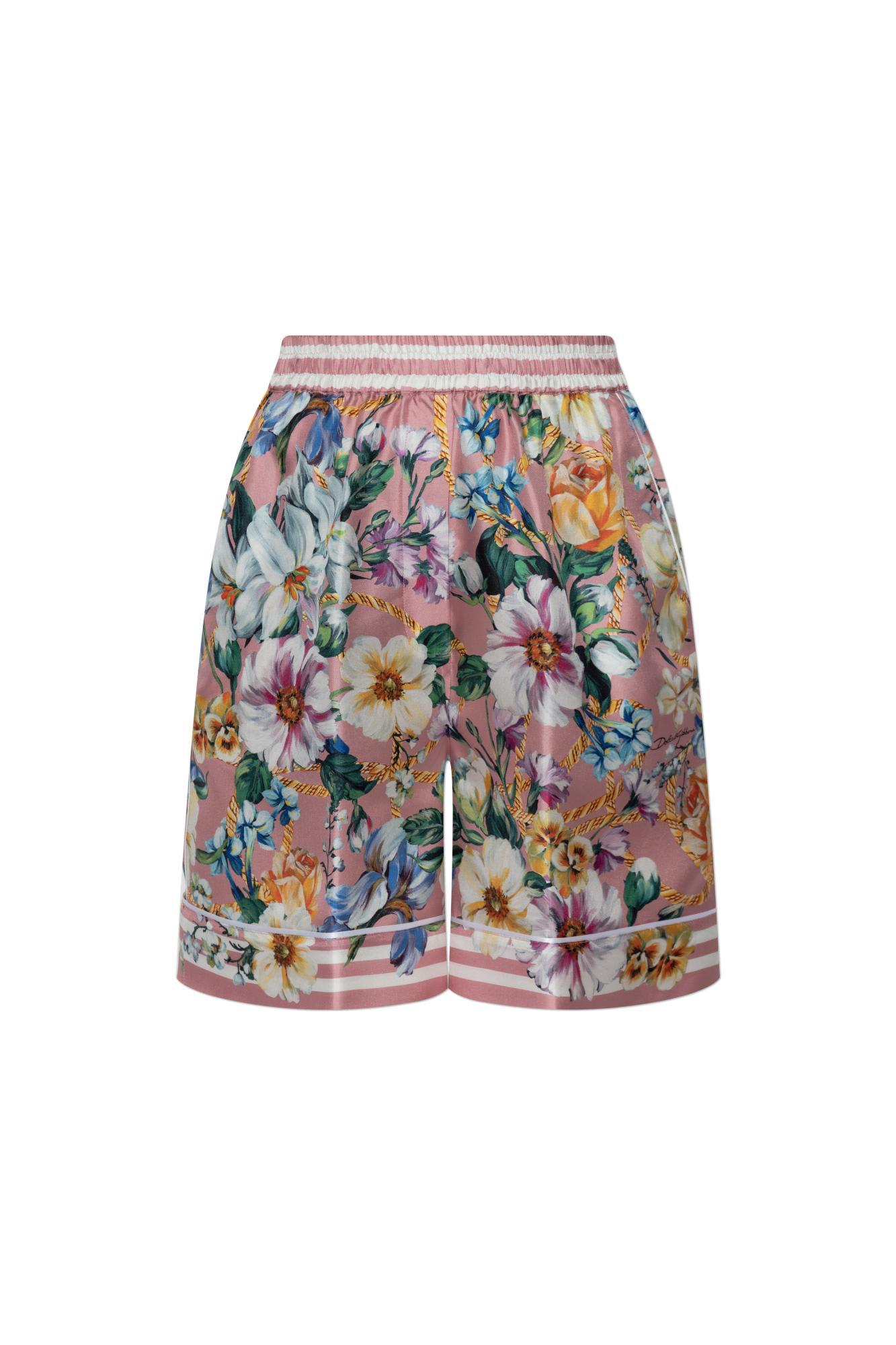 dolce & gabbana silk shorts