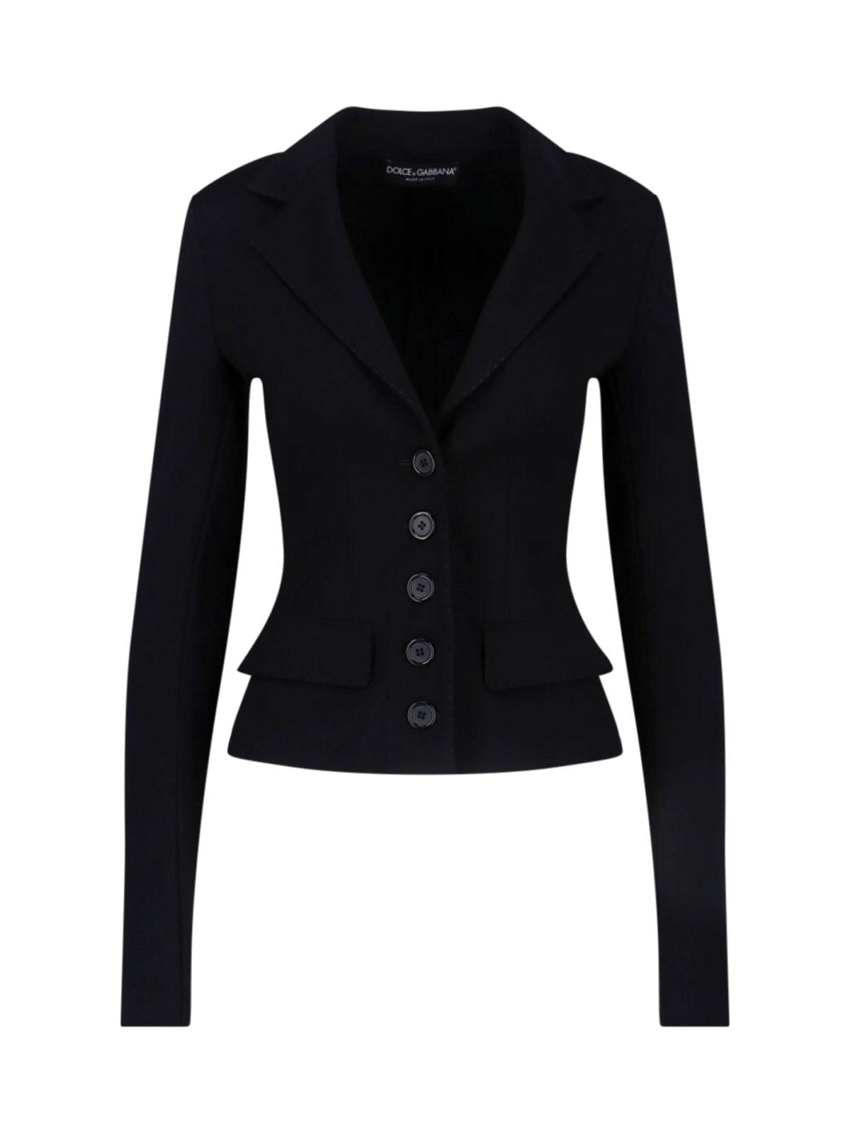 dolce & gabbana single-breasted virgin wool blazer