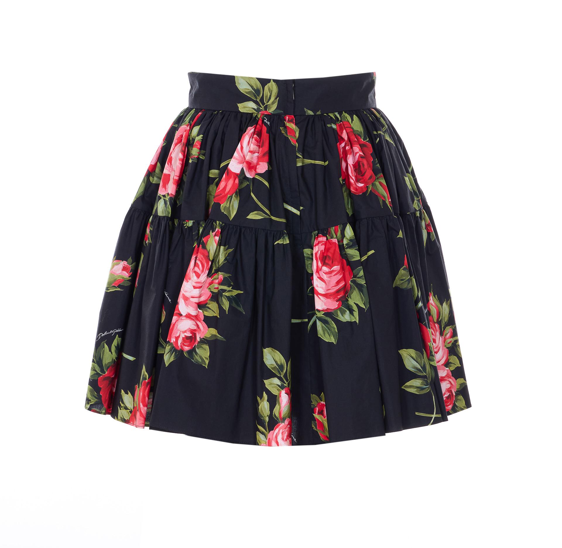 dolce & gabbana skirts black cotton - women