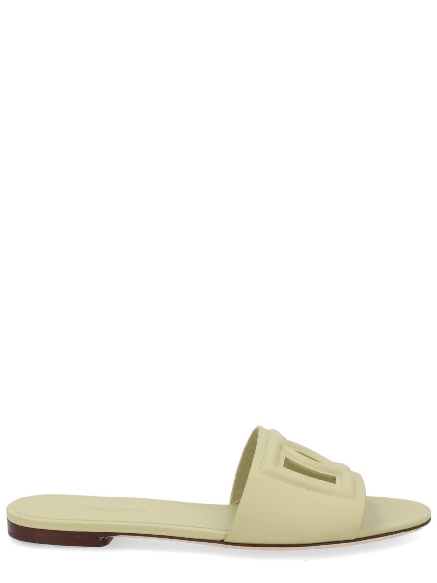 dolce & gabbana slide sandal with logo