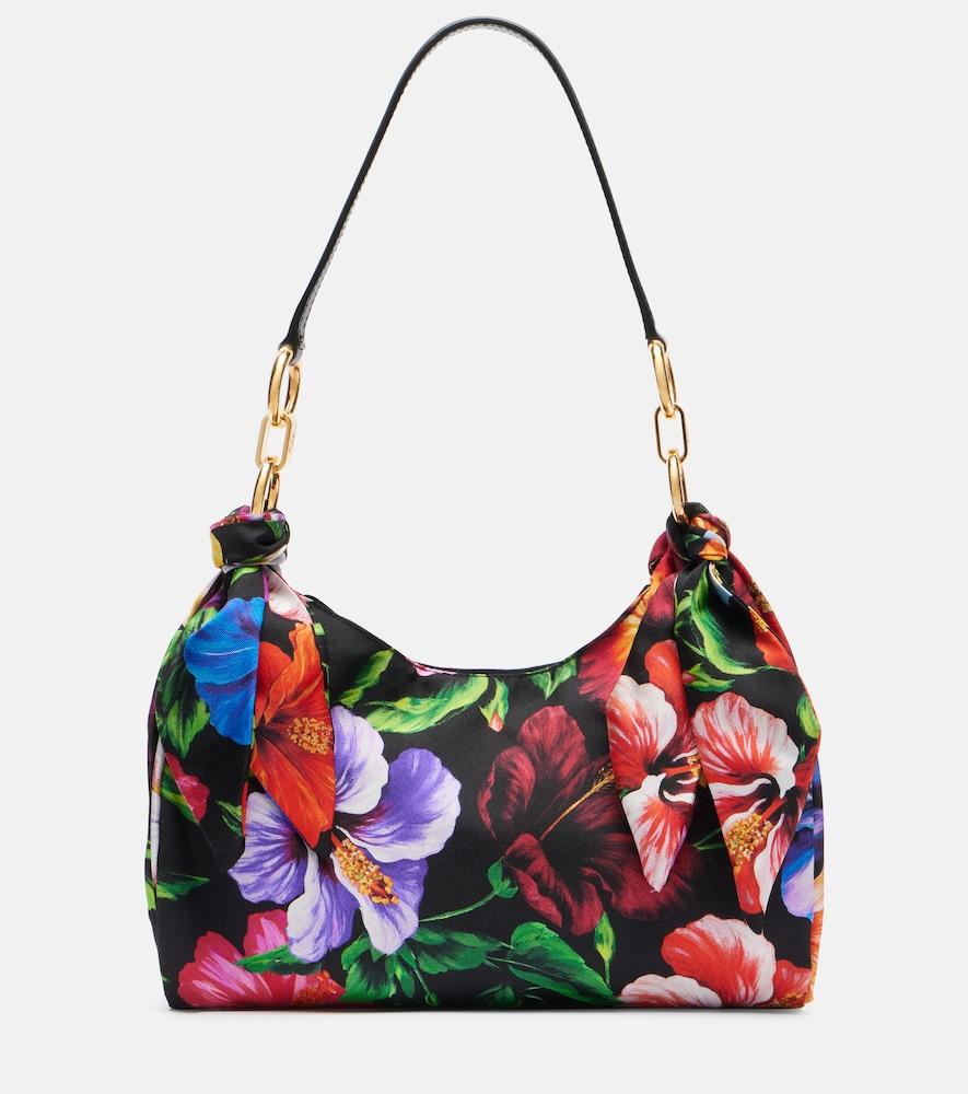 dolce & gabbana small floral satin shoulder bag