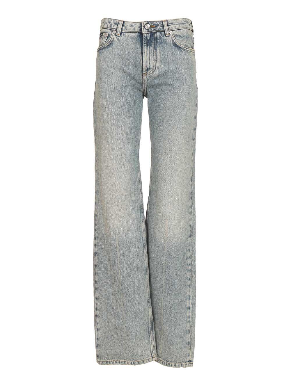dolce & gabbana straight leg jean blue cotton - women