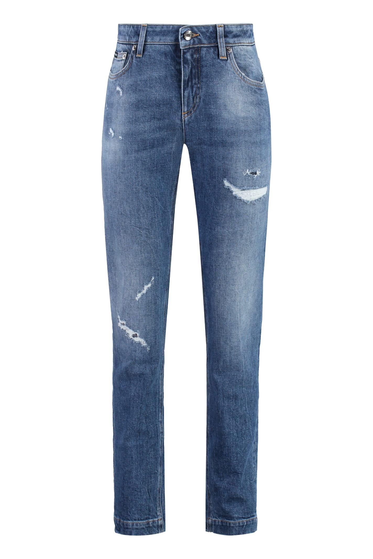dolce & gabbana stretch cotton jeans