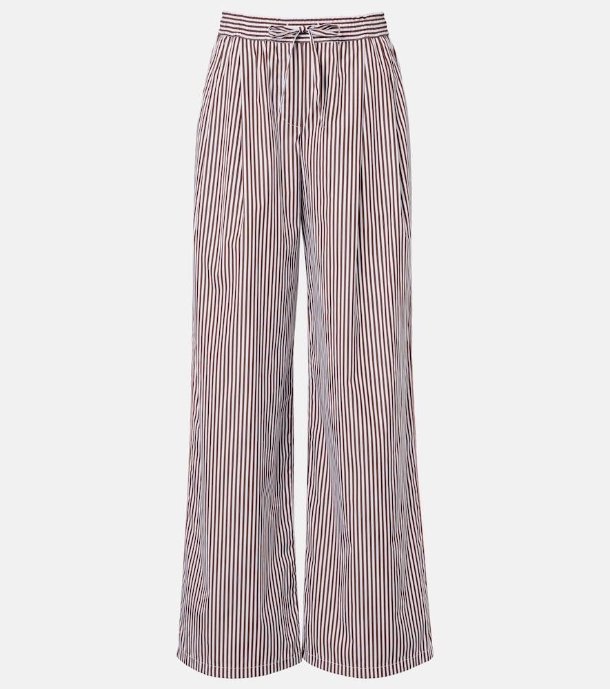 dolce & gabbana striped cotton and silk wide