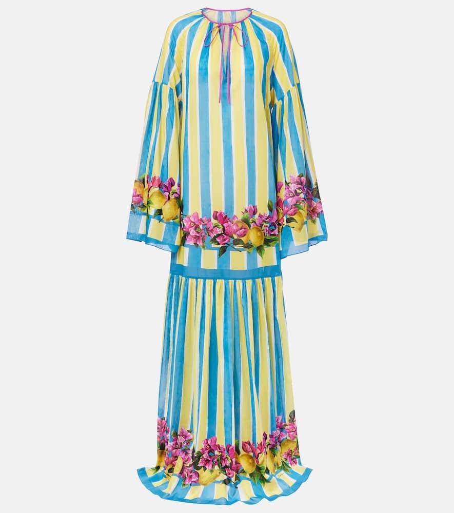 dolce & gabbana striped cotton kaftan